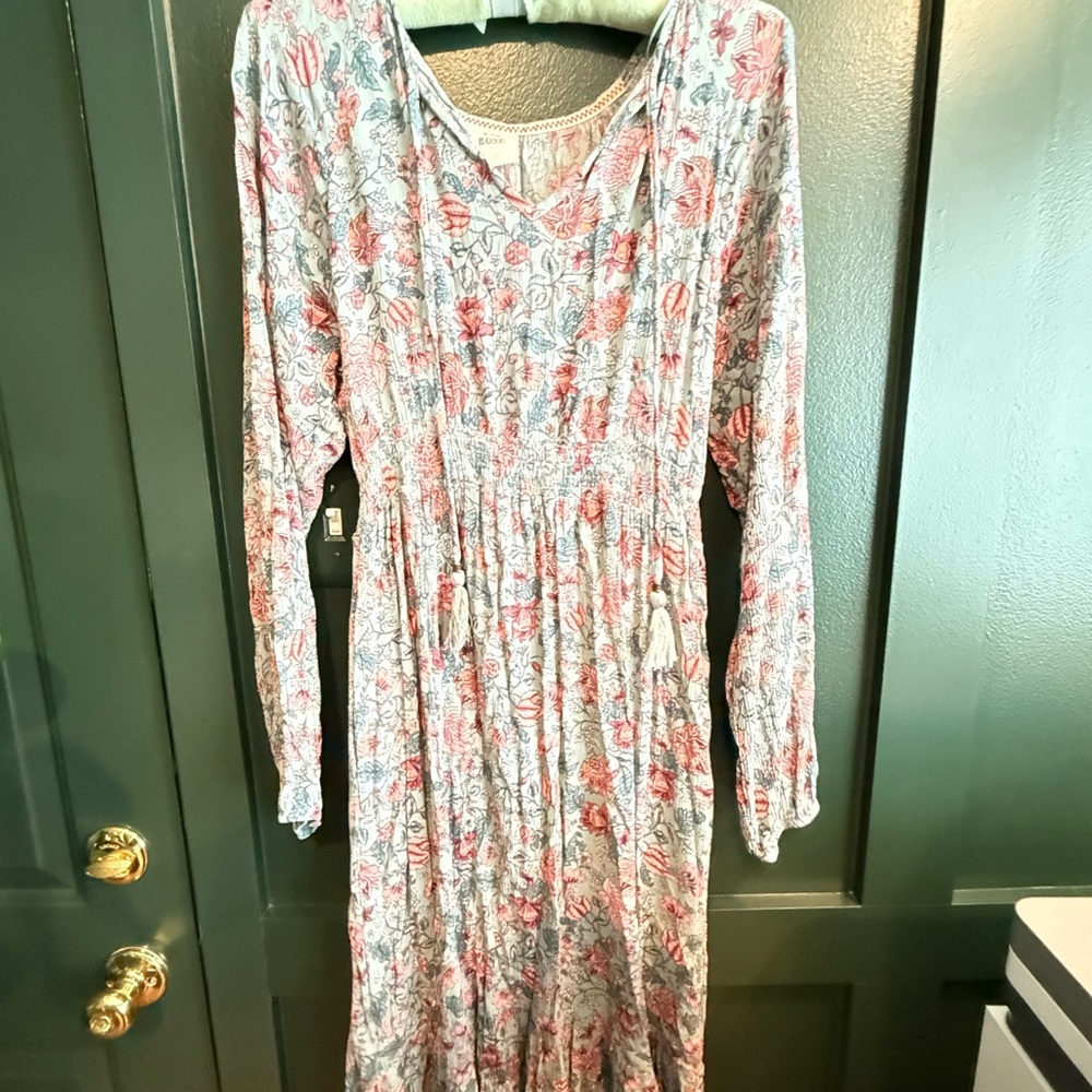 Knox Rose Floral Dress - Pink and Gray